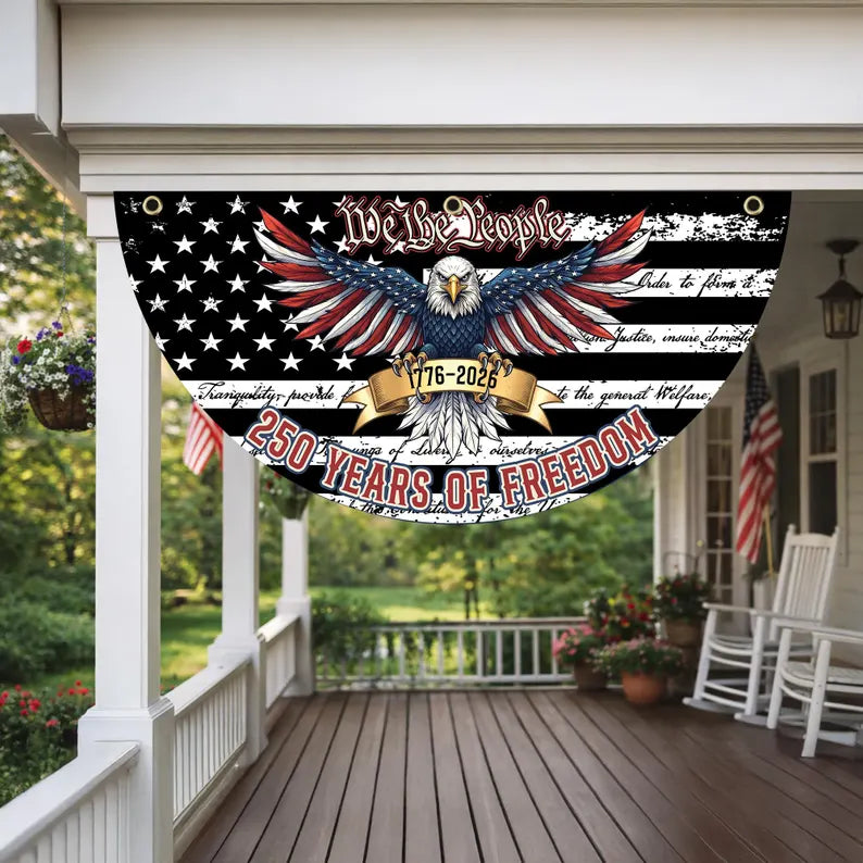 USA 250th Grommet Flag, Patriotic Independence Banner