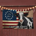 USA 250 Dairy Cow American Flag