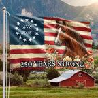 USA 250 Horse American Flag