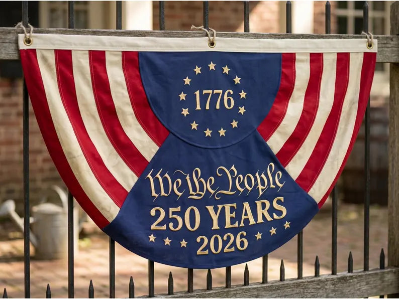 USA 250 Semicircle Fence Flag