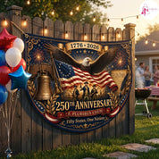 USA 250th  Eagle Liberty Bell Semicircle Flag