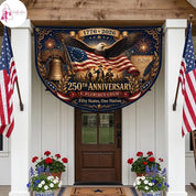 USA 250th  Eagle Liberty Bell Semicircle Flag