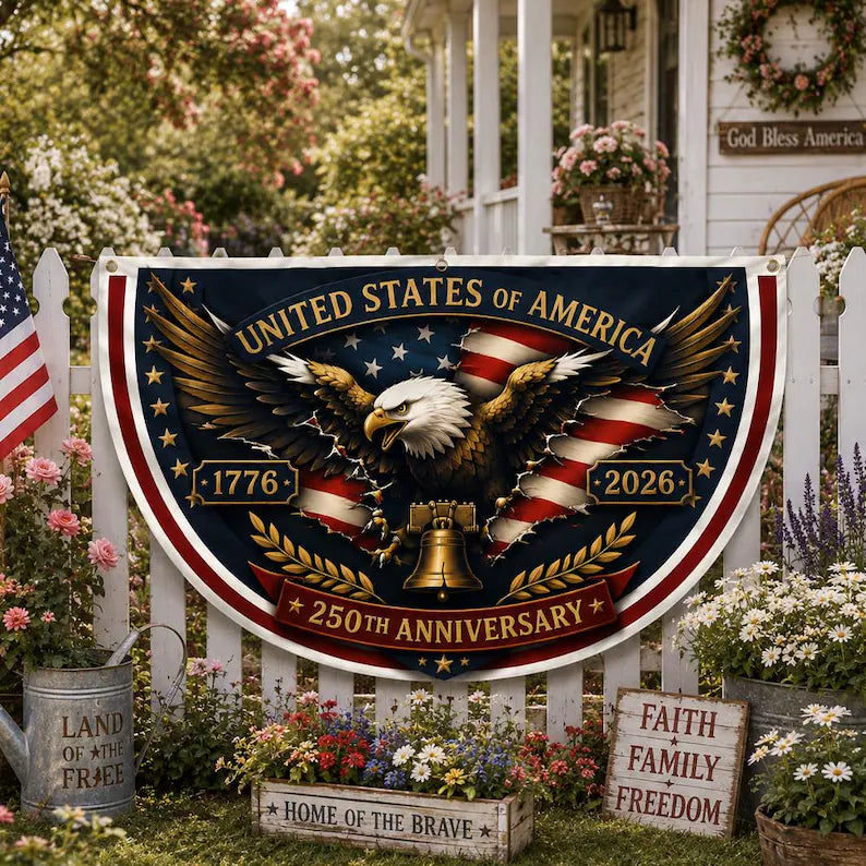 America 250 Celebration Eagle House Flag