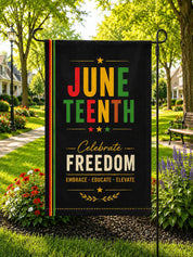 Juneteenth Freedom Garden Flag