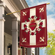 Sacred Heart Garden Flag Catholic Christian Yard Decor