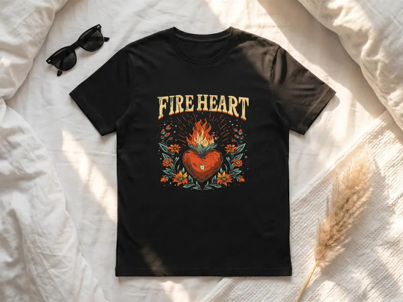 Fireheart Sacred Heart Boho Shirt