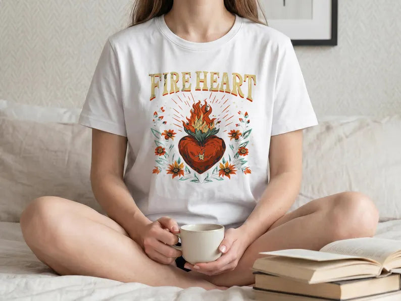 Fireheart Sacred Heart Boho Shirt