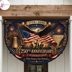 USA 250th  Eagle Liberty Bell Semicircle Flag