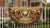 USA 250 Christian Bunting Semicircularr Flag