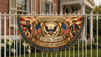 USA 250 Christian Bunting Semicircularr Flag