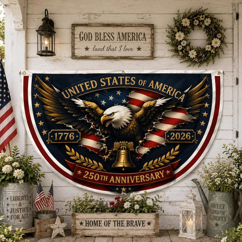 America 250 Celebration Eagle House Flag