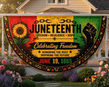 Juneteenth Semicircle Banner, Freedom Day  Flag