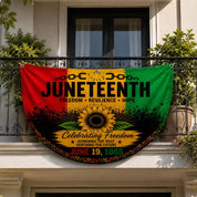 Juneteenth 1865 Freedom Hope Bunting Flag