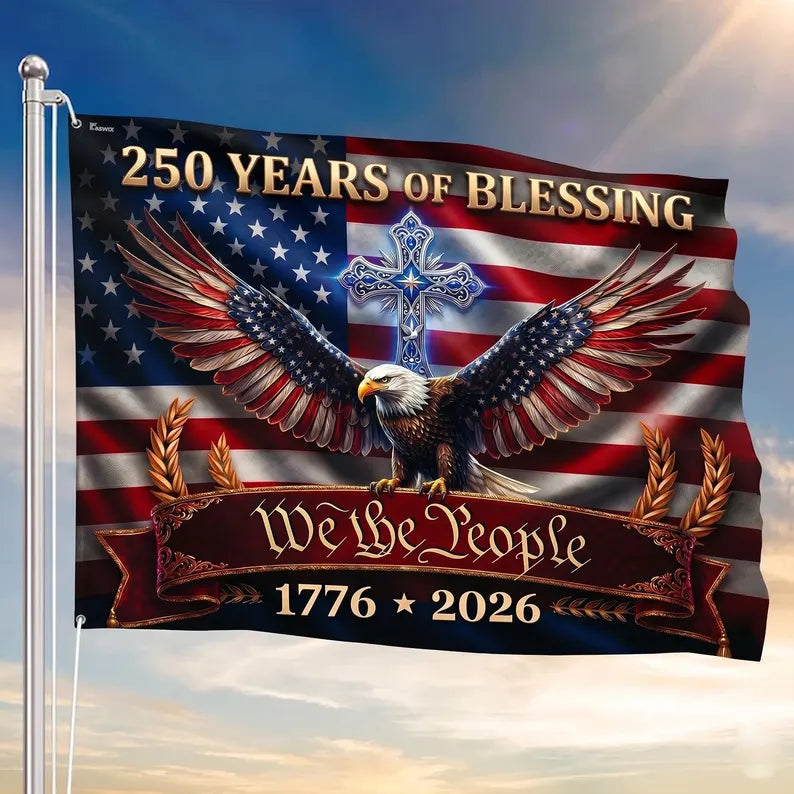 USA 250 Blessings Flag