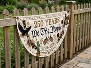 USA 250 We The Peopole Fence Semicircle  Flag