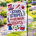 Human Rights Garden Flag Patriotic Liberal Yard Decor