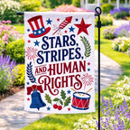 Human Rights Garden Flag Patriotic Liberal Yard Decor