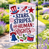 Human Rights Garden Flag Patriotic Liberal Yard Decor