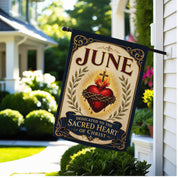 Holy Heart Of Christ Garden Flag