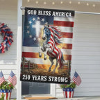 God Bless America Horse Faith Flag