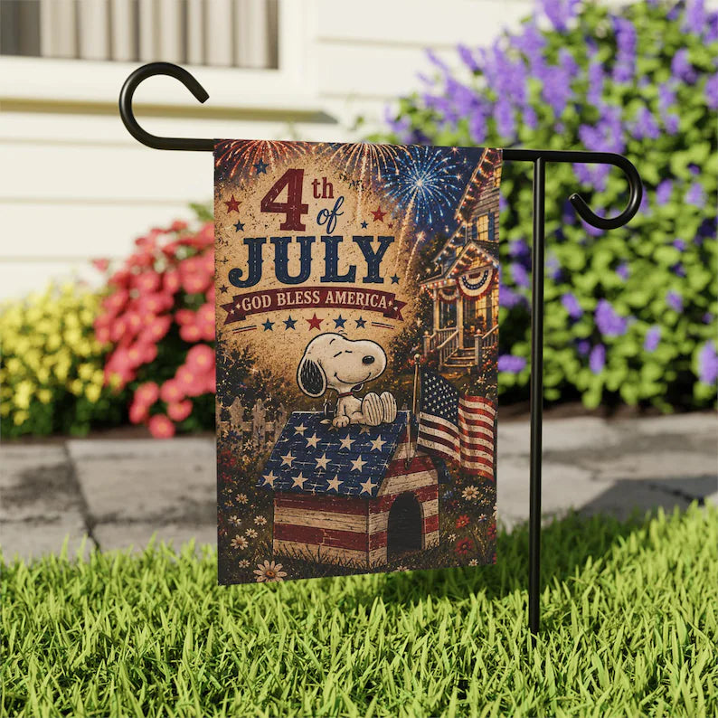 Snoopy 4th of July Garden Flag