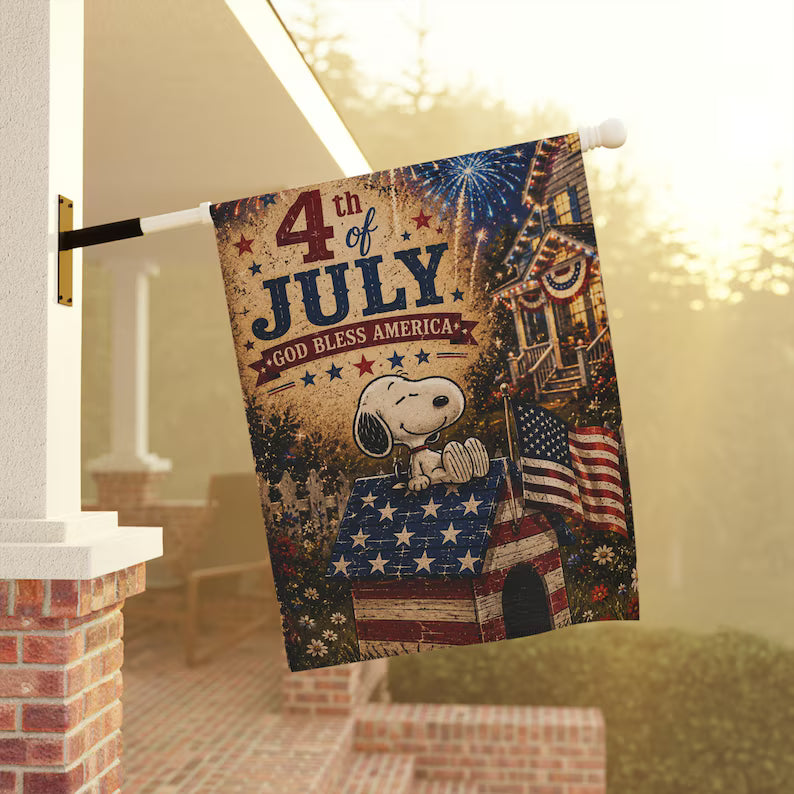 Snoopy 4th of July Garden Flag