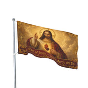 Sacred Heart Of Jesus Catholic Flag