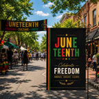 Juneteenth Freedom Garden Flag