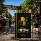 Juneteenth Freedom Garden Flag