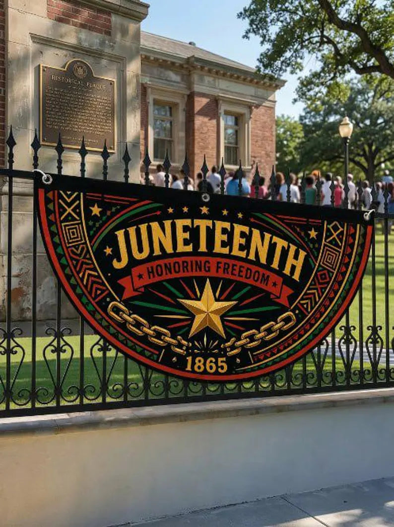 Juneteenth Freedom Banner, Black History Flag