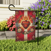 Jesus Sacred Heart Garden Flag Catholic Faith Decor