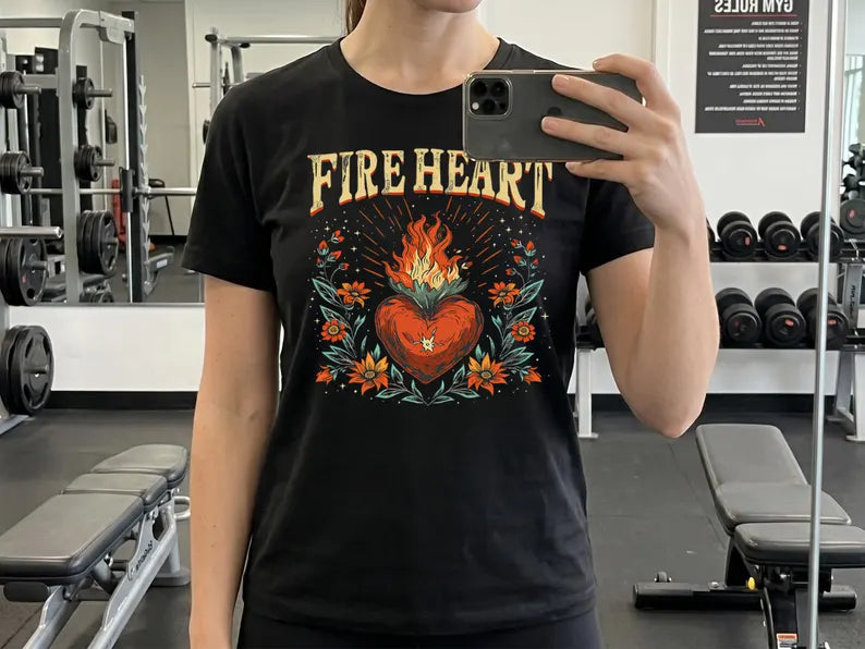 Fireheart Sacred Heart Boho Shirt