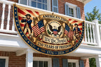 USA 250 Christian Bunting Semicircularr Flag