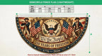 USA 250 Christian Bunting Semicircularr Flag