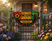 Juneteenth Semicircle Banner, Freedom Day  Flag