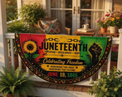 Juneteenth Semicircle Banner, Freedom Day  Flag