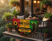 Juneteenth Semicircle Banner, Freedom Day  Flag