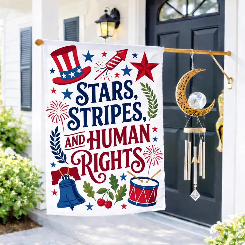 Human Rights Garden Flag Patriotic Liberal Yard Decor