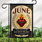 Holy Heart Of Christ Garden Flag