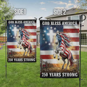 God Bless America Horse Faith Flag