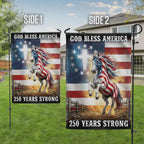God Bless America Horse Faith Flag