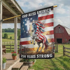 God Bless America Horse Faith Flag