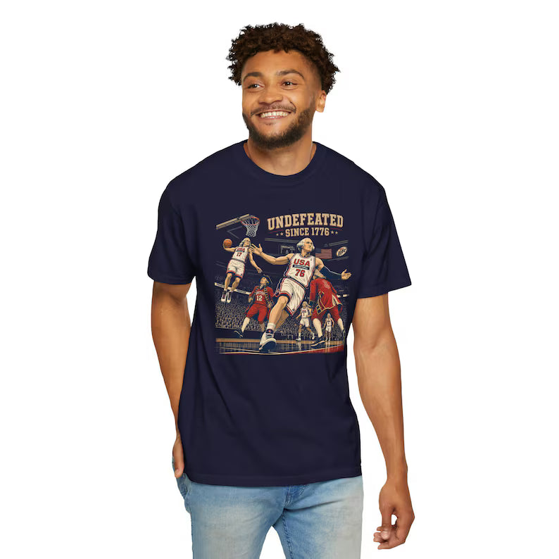 Undefeated America Shirt, Funny Patriotic July 4th Tee