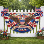 America 250th Anniversary Semicircle Flag, Patriotic USA Banner