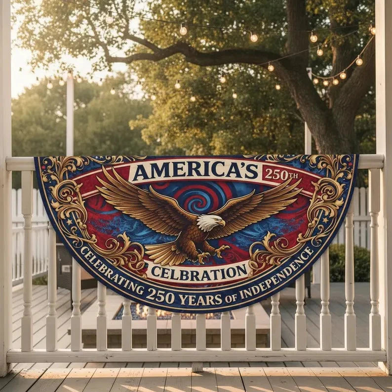 America 250th Anniversary Patriotic Semicircle Flag