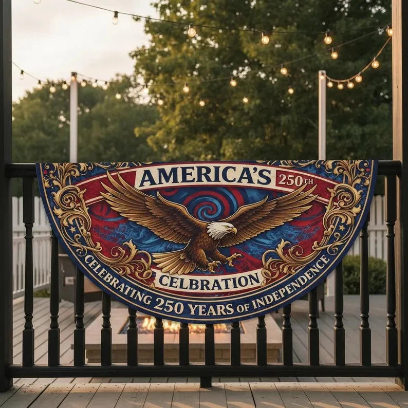 America 250th Anniversary Patriotic Semicircle Flag