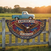 America 250th Anniversary Patriotic Semicircle Flag