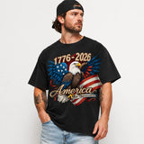 USA 250th Anniversary T-Shirt, Eagle Patriotic Graphic Tee