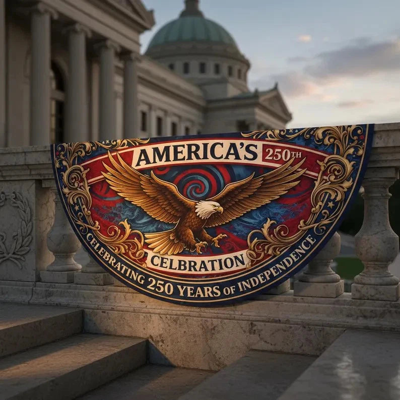 America 250th Anniversary Patriotic Semicircle Flag