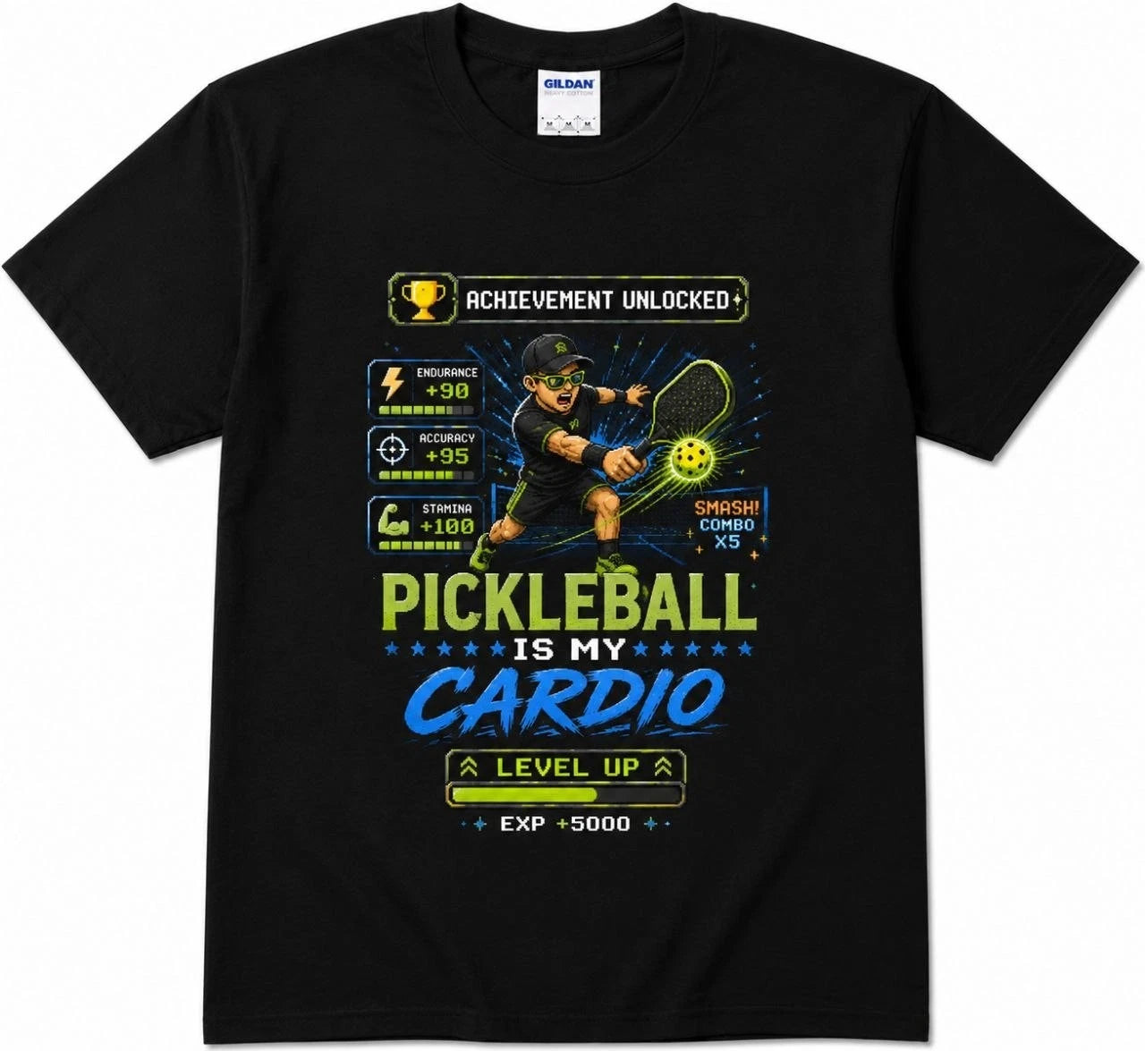 Pickleball Is My Cardio Funny Retro Gamer Men's T Shirt